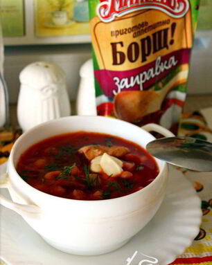 Борщ с фасолью