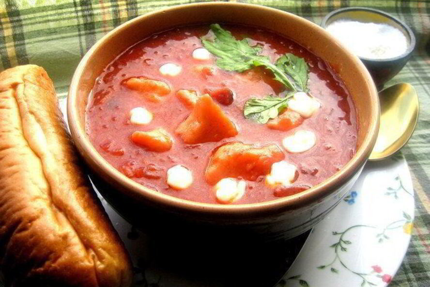 Рецепт борща с картофельными ньокками
