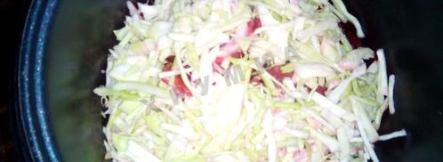 борщ со свининой в мультиварке. Шаг 7