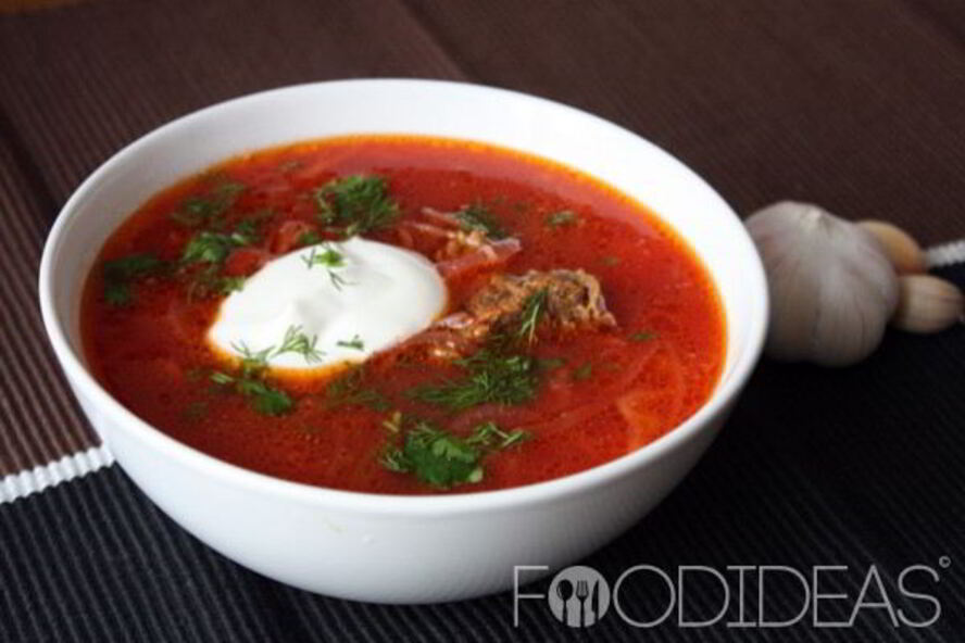 Рецепт борща со свининой