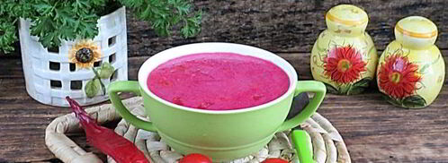 красный борщ с фасолью и копченостями. Шаг 15