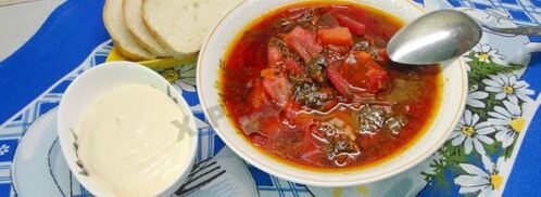 красный борщ со щавелем без капусты в мультиварке. Шаг 11