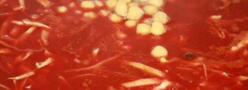 постный борщ с нутом без картофеля. Шаг 7