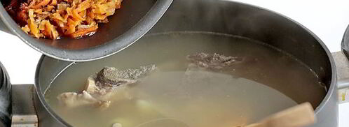 зеленый борщ с мясом. Шаг 8