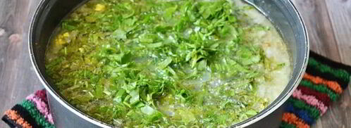 зеленый борщ в мультиварке. Шаг 15