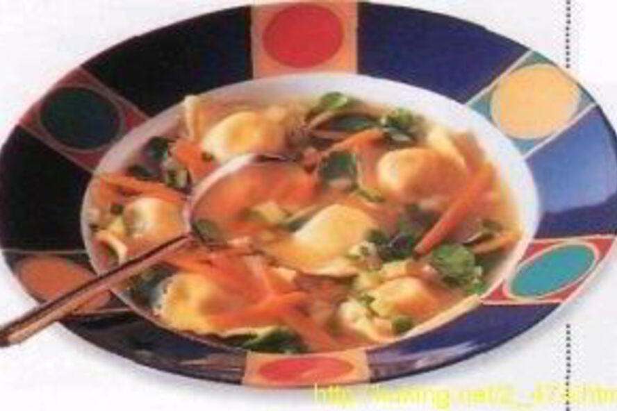 Рецепт бульона с овощами и равиоли