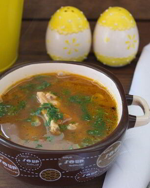 Диетический суп на курином бульоне