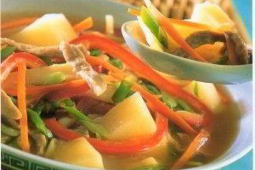Рецепт китайского бульона с картофелем и свининой