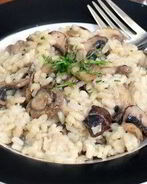 Ризотто на курином бульоне с грибами