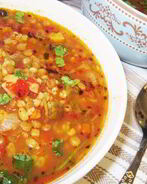 Турецкий чечевичный суп на курином бульоне