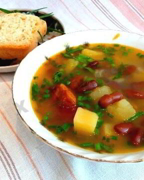 Фасолевый суп в мультиварке