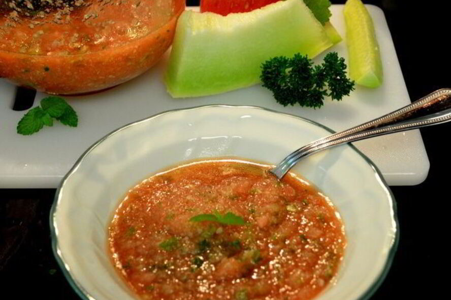 Рецепт арбузна-дынного гаспачо