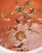 Гаспачо с апельсиновым льдом