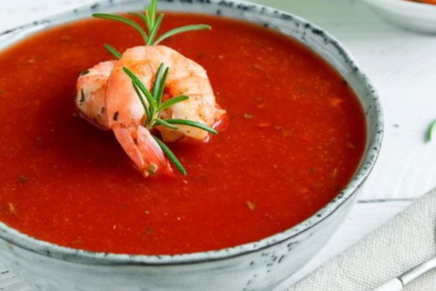 Рецепт гаспачо с креветками