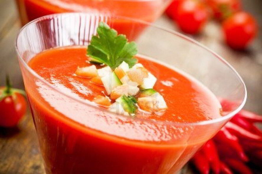 Рецепт летнего свежего гаспачо