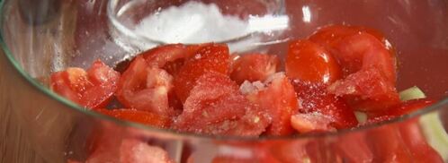 суп гаспачо с апельсиновым льдом. Шаг 4