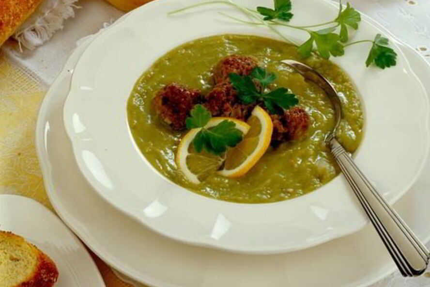 Рецепт горохового супа с фрикадельками