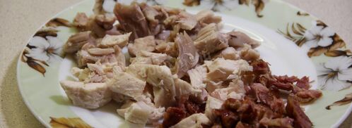 гороховый суп с копчеными ребрышками и курицей. Шаг 9