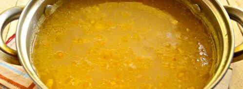 гороховый суп с курицей и сухариками. Шаг 6