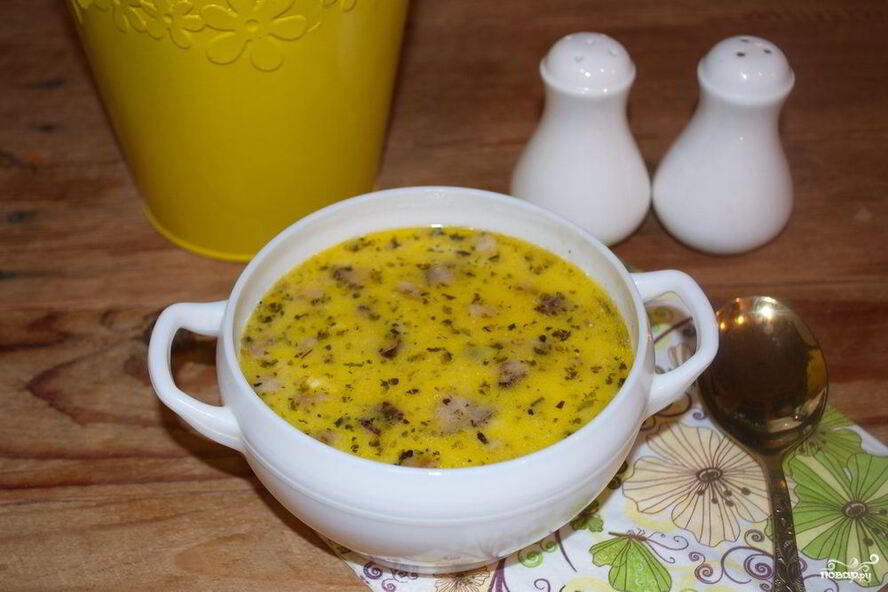 Рецепт горохового супа с сыром