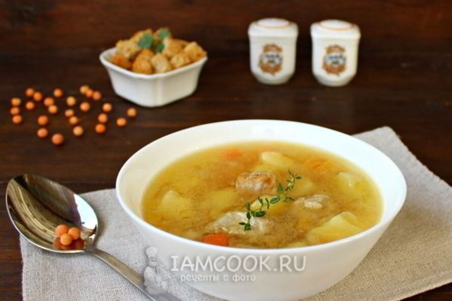 Рецепт горохового супа со свининой в мультиварке