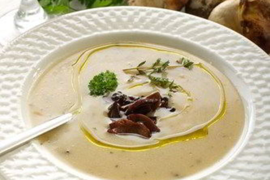 Рецепт грибного крема-супа с кедровыми орешками