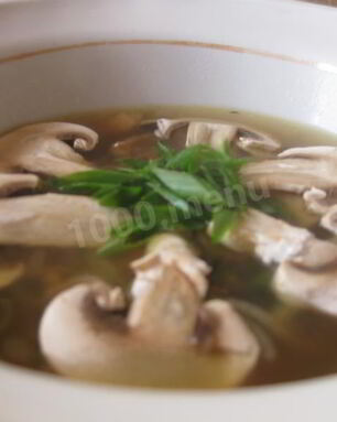 Грибной суп с курицей из шампиньонов