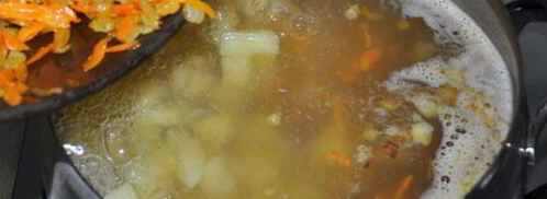 картофельно-фасолевый суп с копченостями. Шаг 5