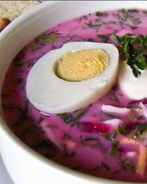 Холодник на кефире со свеклой