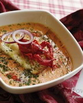 Холодный суп из раков