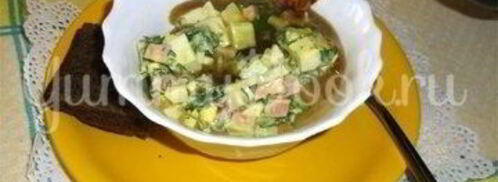 холодный суп окрошка. Шаг 6