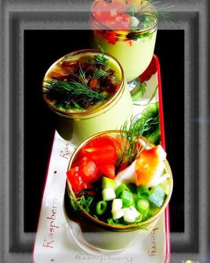 Холодный суп-пюре Авокадо и компания