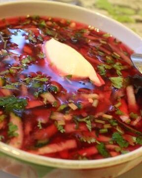 Холодный свекольный суп