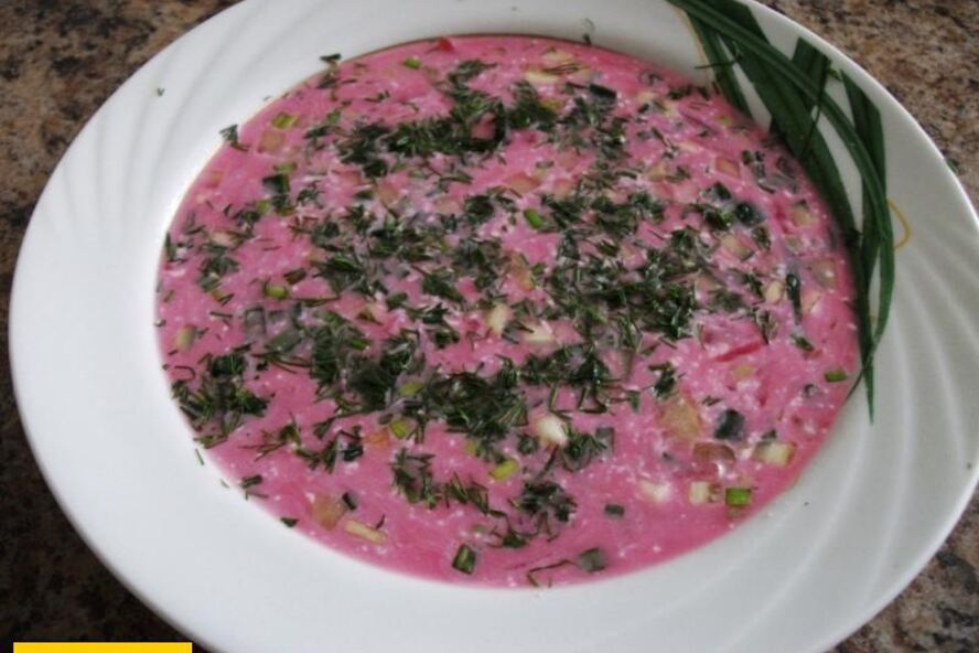 Рецепт свекольника на кефире классический холодный суп