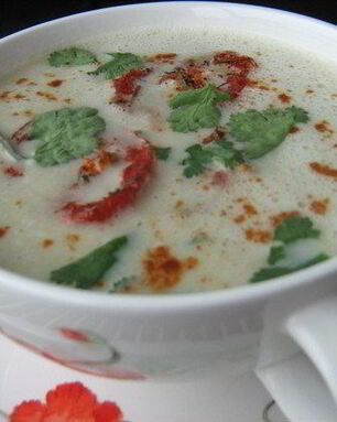 Крем-суп из баклажанов с запеченными помидорами