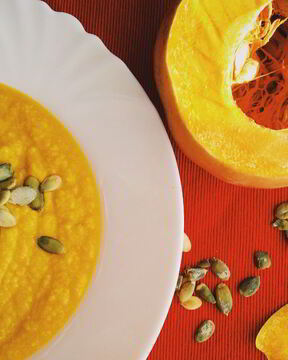 Крем-суп из тыквы с имбирем