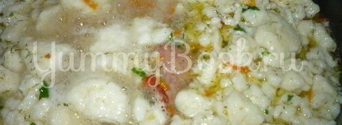 куриный суп с клецками в мультиварке. Шаг 7