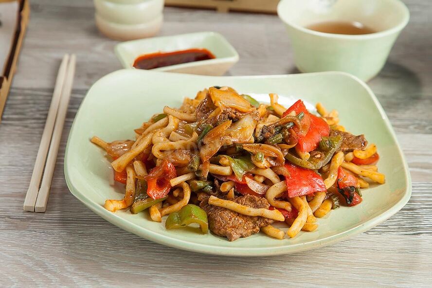 Рецепт цомяна жареного лагман