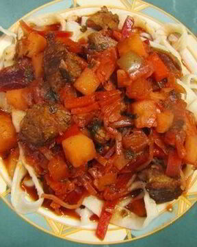 Узбекский Лагман с настоящей домашней лапшой