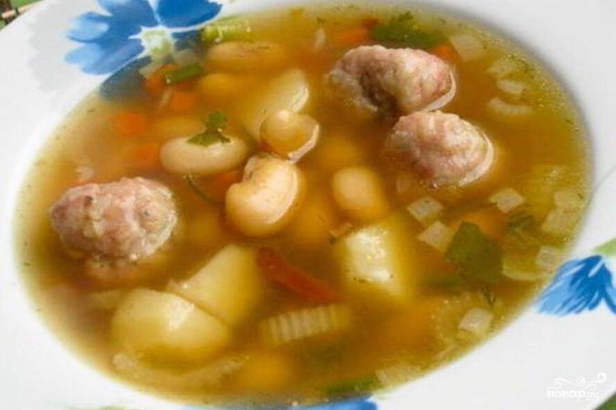 Рецепт мексиканского фасолевого супа с фрикадельками