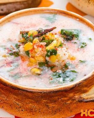 Кисломолочный суп со свекольной ботвой Сарнапур