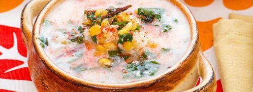 кисломолочный суп со свекольной ботвой сарнапур. Шаг 6