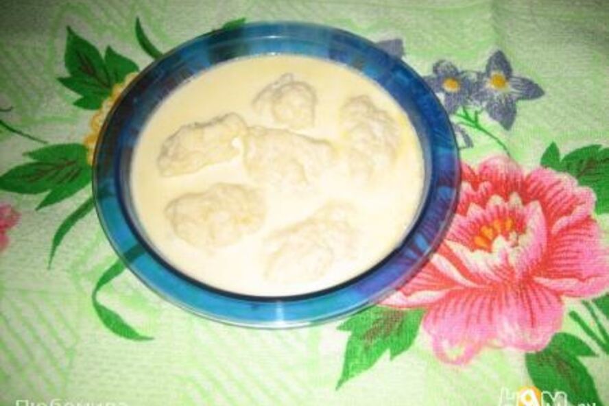 Рецепт молочного супа с галушками