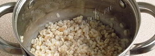 молочный суп с перловой крупой. Шаг 6