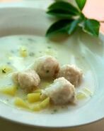 Молочный суп с рыбными фрикадельками
