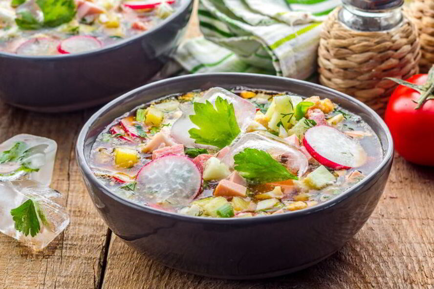 Рецепт домашней окрошки на квасе