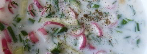 легкая окрошка с тунцом. Шаг 3