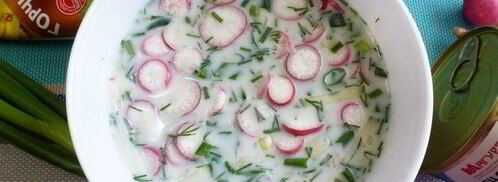 легкая окрошка с тунцом. Шаг 4