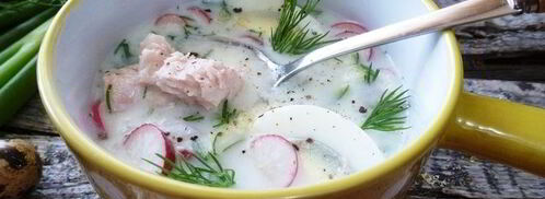 легкая окрошка с тунцом. Шаг 5