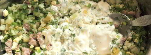 мясная окрошка. Шаг 9